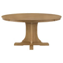 Hartville Round Dining Table Set Natural Light Brown