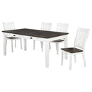 Kingman  Rectangular Dining Set Espresso and White