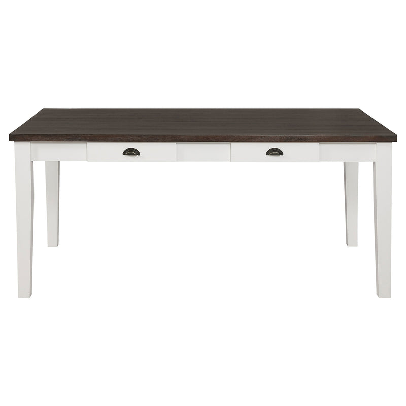Kingman  Rectangular Dining Set Espresso and White