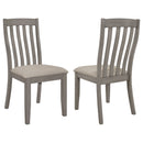Nogales Wood Dining Side Chair Coastal Grey (Set of 2)