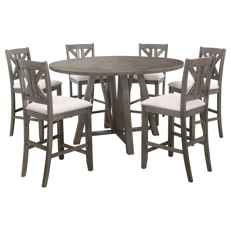 Athens  Drop Leaf Counter Height Dining Set Barn Grey