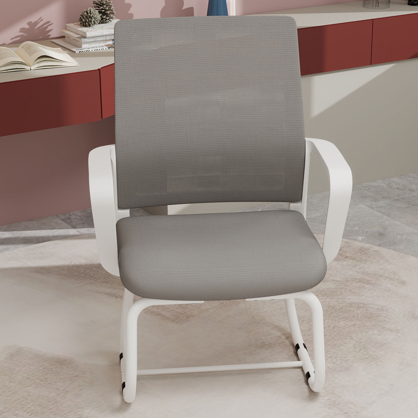 Minimalist Office Chair With Soft Backrest