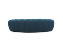 Divani Casa Yolonda - Modern Curved Dark Teal Fabric Sofa