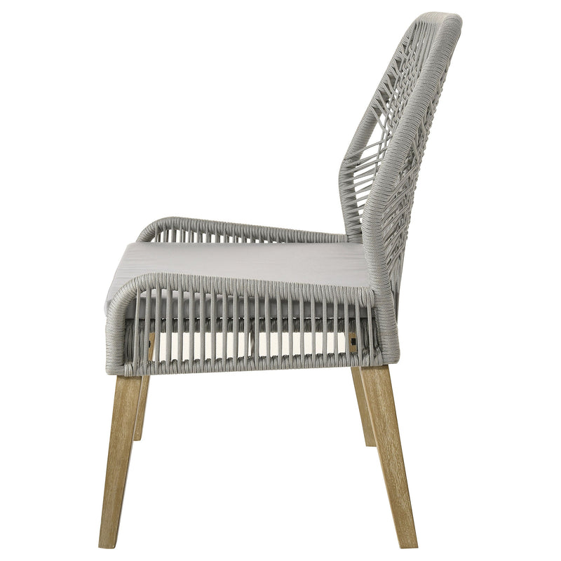 Nakia Woven Rope Dining Side Chairs Dark Navy (Set of 2)