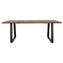 Ditman 80-inch Live Edge Dining Table Grey Sheesham
