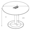 Cora Round 40-inch Wood Top Dining Table Brown Walnut