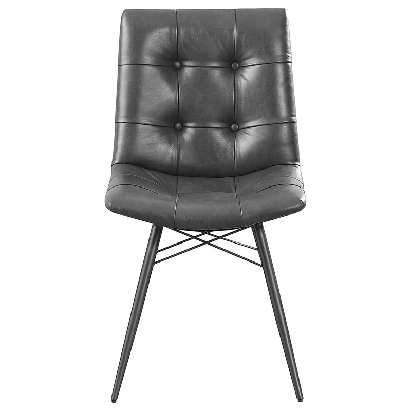 Aiken Upholstered Dining Side Chair Brown(Set of 4)