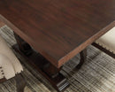 Brockway 104-inch Extension Leaf Dining Table Antique Java