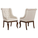 Brockway Upholstered Arm Chair Barley Brown (Set of 2)