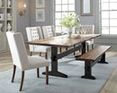 Bexley  Rectangular Live Edge Dining Table Set Honey