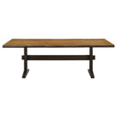 Bexley 90-inch Live Edge Dining Table Natural Honey
