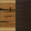 Bexley Wood Dining Bench Natural Honey and Smokey Black