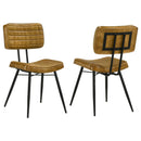 Misty Leather Upholstered Dining Chair Espresso (Set of 2)
