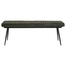 Misty Leather Upholstered Dining Bench Antique Camel