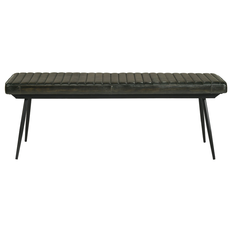 Misty Leather Upholstered Dining Bench Antique Camel