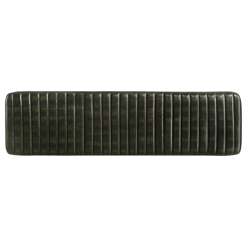 Misty Leather Upholstered Dining Bench Antique Camel