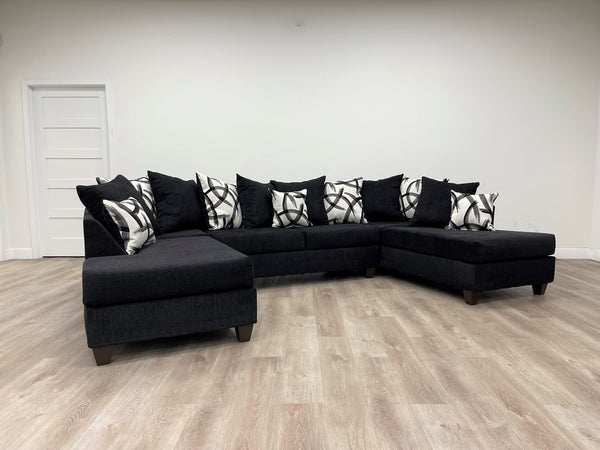 111 - Sectional (BLACK) (Clearance )