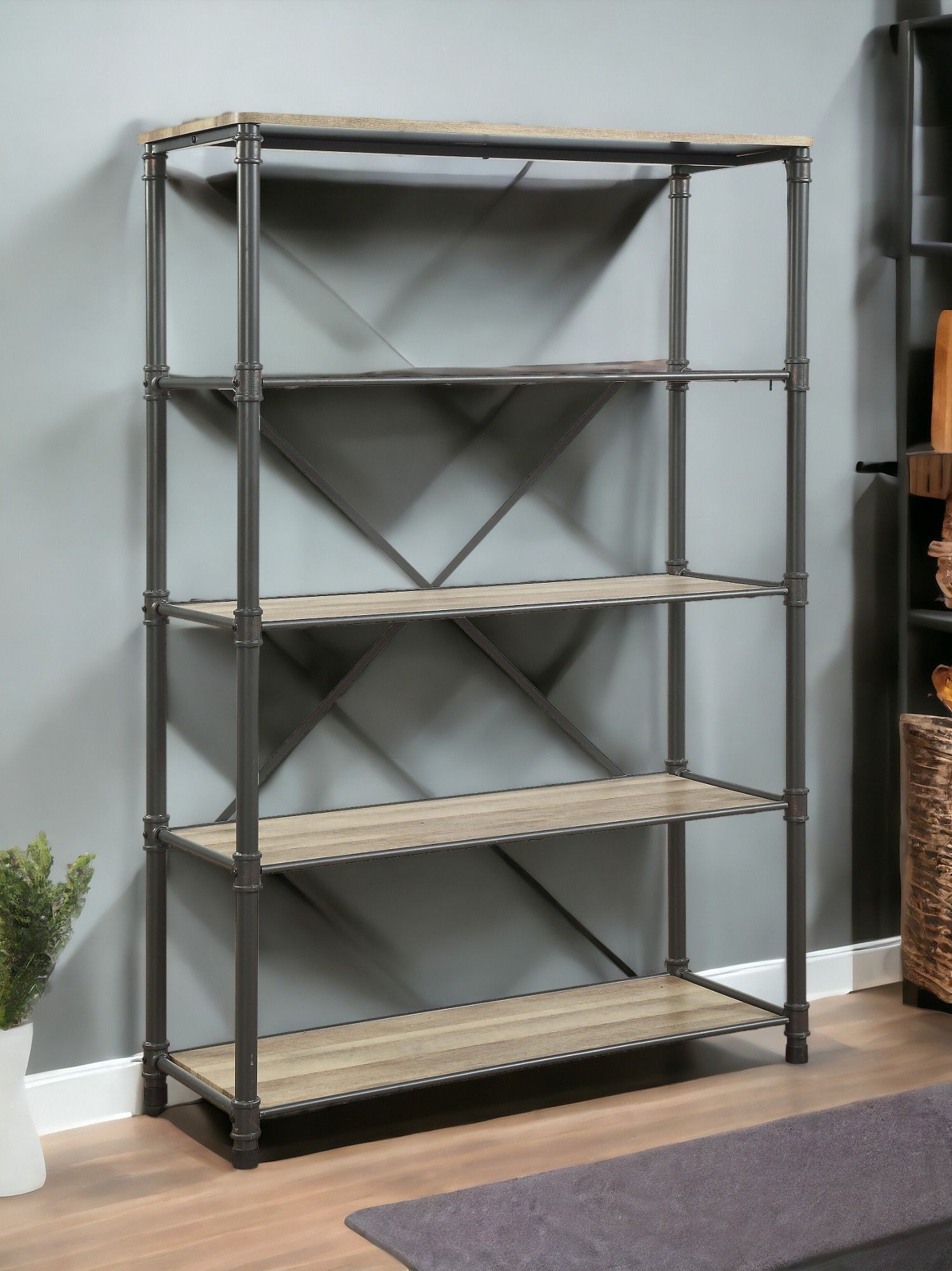 Itzel - Bookshelf - Gray / Oak
