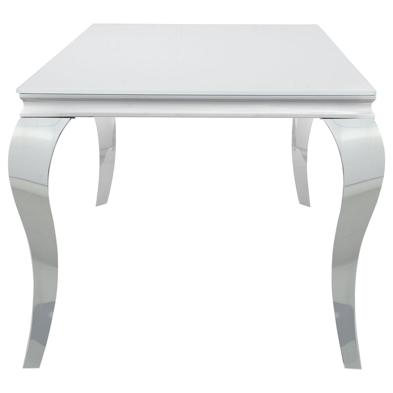 Carone Rectangular 61-inch Glass Top Dining Table Black
