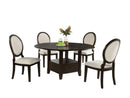 Twyla  60-inch Round Wood Dining Table Set Dark Cocoa