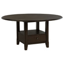 Twyla  60-inch Round Wood Dining Table Set Dark Cocoa