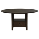 Twyla  60-inch Round Wood Dining Table Set Dark Cocoa