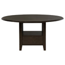 Twyla  60-inch Round Wood Dining Table Set Dark Cocoa