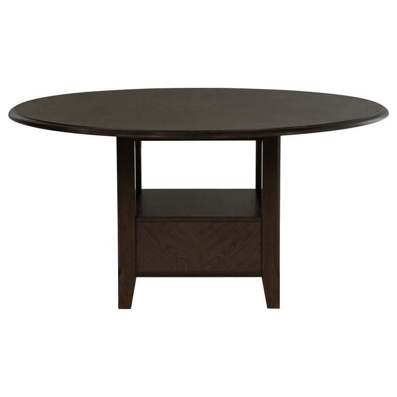 Twyla  60-inch Round Wood Dining Table Set Dark Cocoa