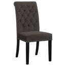 Alana Velvet Upholstered Dining Arm Chair Brown