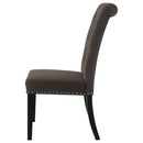 Alana Velvet Upholstered Dining Arm Chair Brown