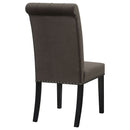 Alana Velvet Upholstered Dining Arm Chair Brown