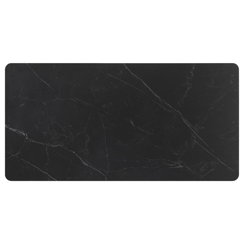 Smith Rectangular 71-inch Ceramic Top Dining Table Black