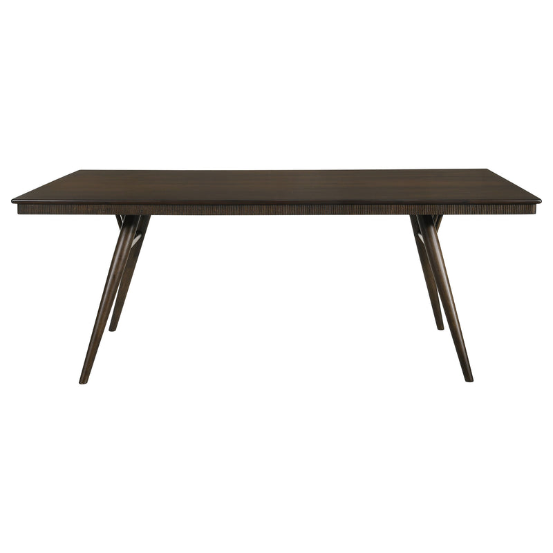 Wes  Rectangular Dining Table Set Dark Walnut