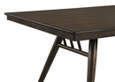 Wes  Rectangular Dining Table Set Dark Walnut