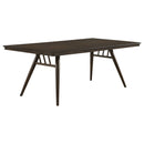 Wes  Rectangular Dining Table Set Dark Walnut