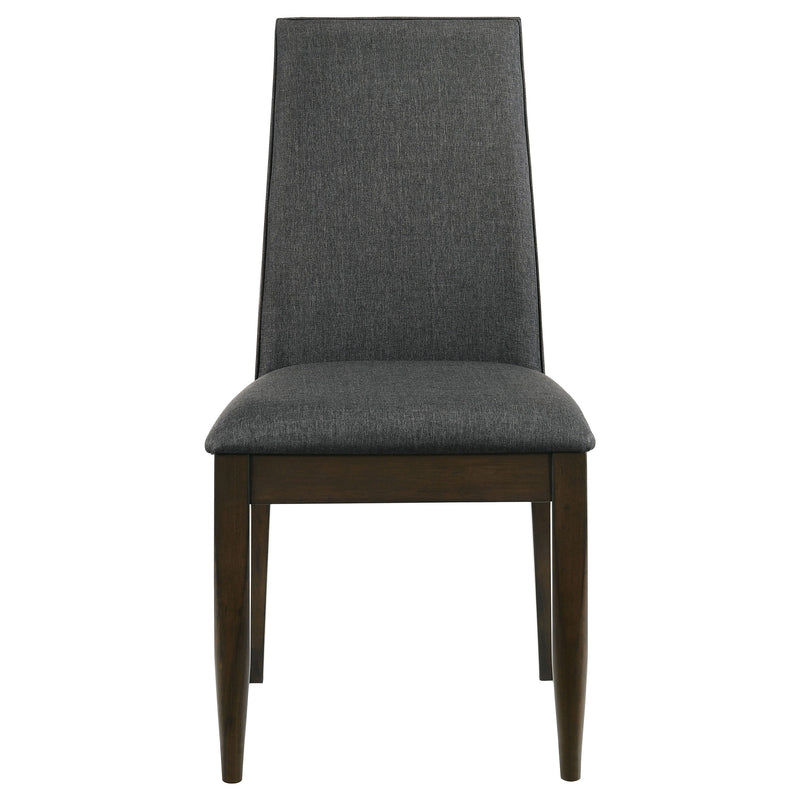 Wes Upholstered Dining Side Chair Dark Walnut (Set of 2)
