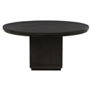 Leandro 60-inch Round Dining Table Burnished Black