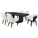 Leandro Rectangular Dining Table Set Burnished Black