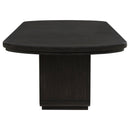 Leandro 78-inch Extension Dining Room Table Burnished Black