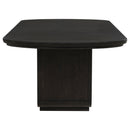 Leandro 78-inch Extension Dining Room Table Burnished Black