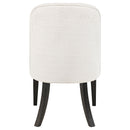 Leandro Upholstered Dining Side Chair Cream (Set of 2)