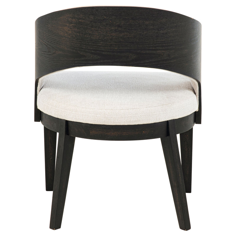 Leandro Upholstered Dining Arm Chair Cream (Set of 2)