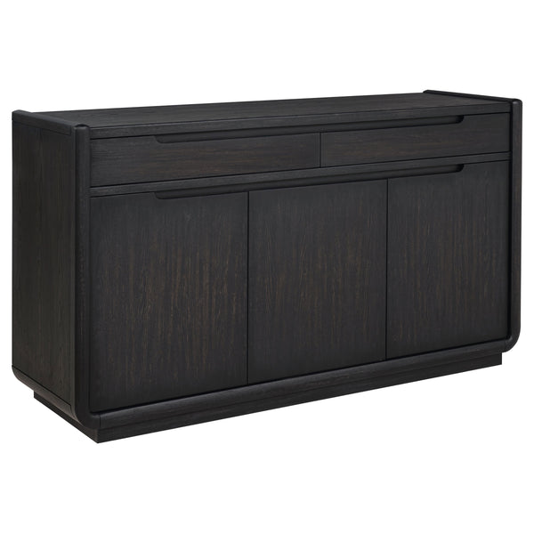 Leandro 2-drawer Dining Sideboard Server Burnished Black