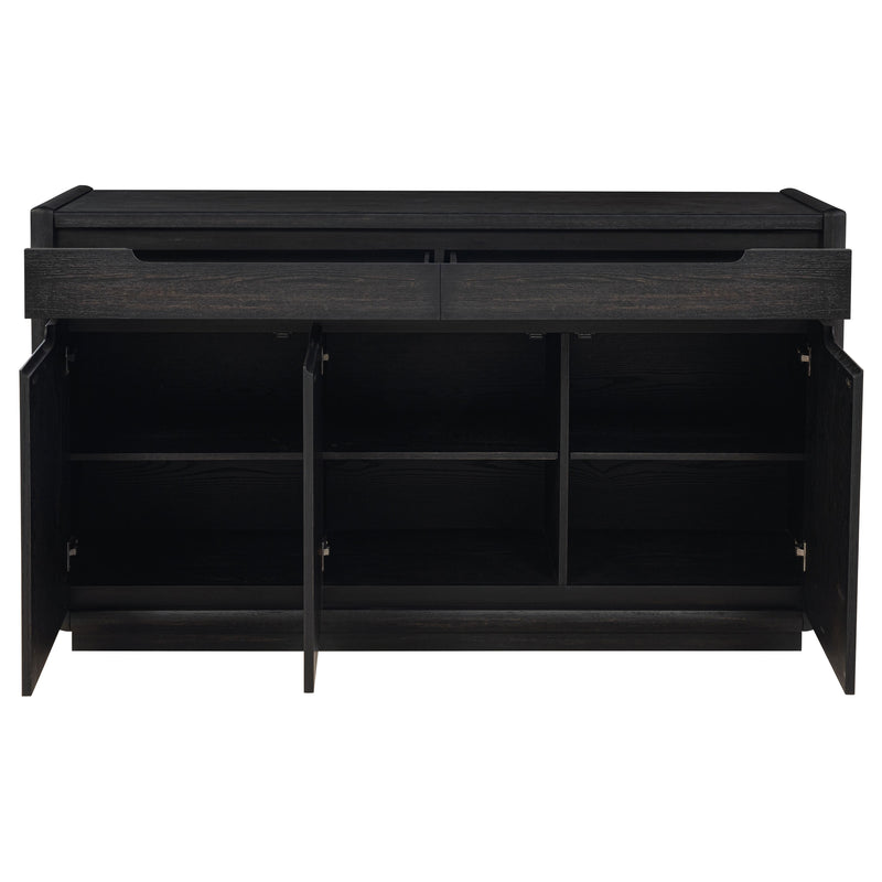 Leandro 2-drawer Dining Sideboard Server Burnished Black