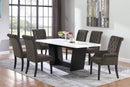 Sherry  Rectangular Marble Top Dining Table Set Brown