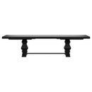 Florence 126-inch Extension Dining Table Distressed Black