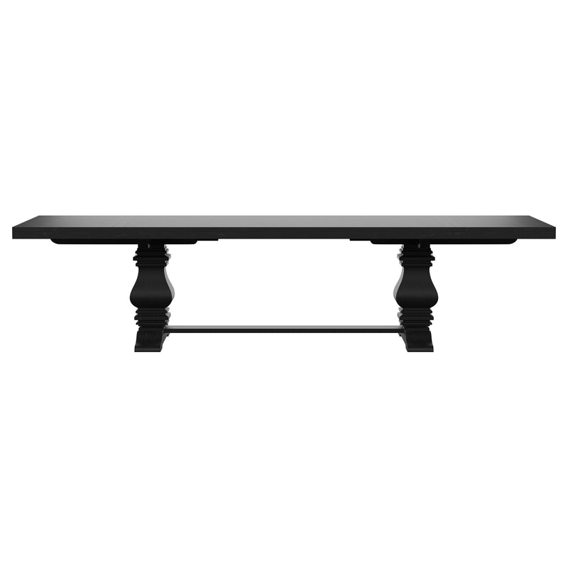 Florence 126-inch Extension Dining Table Distressed Black