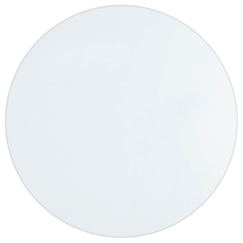 Quinn 5-piece Round Glass Top Mirrored Dining Set