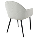 Emma Fabric Upholstered Dining Arm Chair Charcoal (Set of 2)