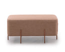 Divani Casa Adler Modern Brown Fabric Ottoman